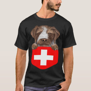 T-shirt Suisse Drapeau allemand À poils durs Pointer Chien