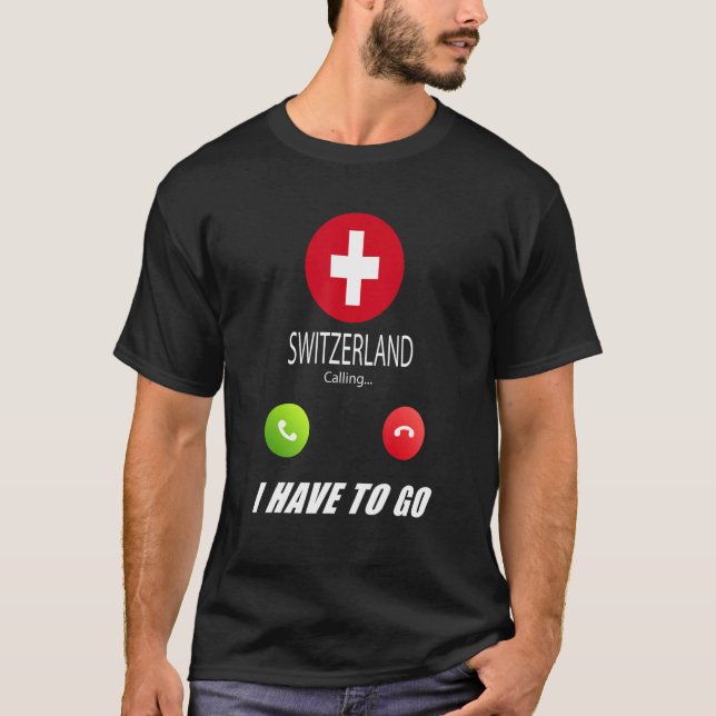 T-shirt Suisse Drapeau Souvenir Suisse Appelle I (Devant)