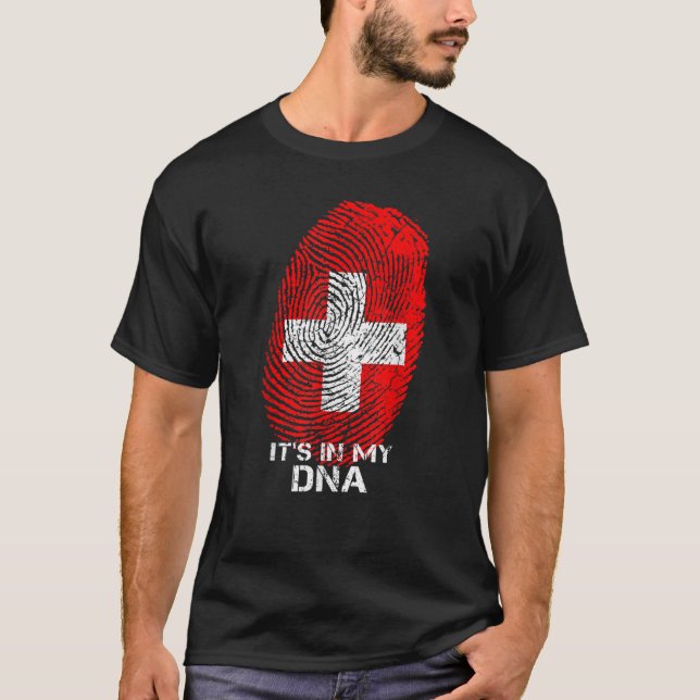 T-shirt Suisse Drapeau suisse Aimer (Devant)
