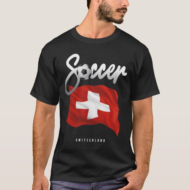 T-shirt Suisse Football - Drapeau suisse (Devant)
