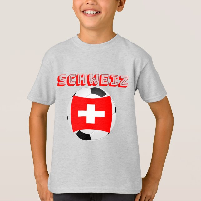 T-shirt Suisse Football (Enfants) (Devant)