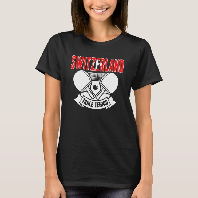T-shirt Suisse Ping Pong Swiss Table Tennis Support (Devant)