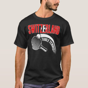 T-shirt Suisse Tennis De Table Support Swiss Pong