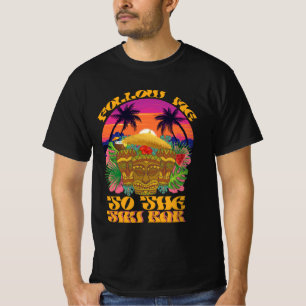 T-shirt Suivez-moi au bar Tiki Party luau hawaïen