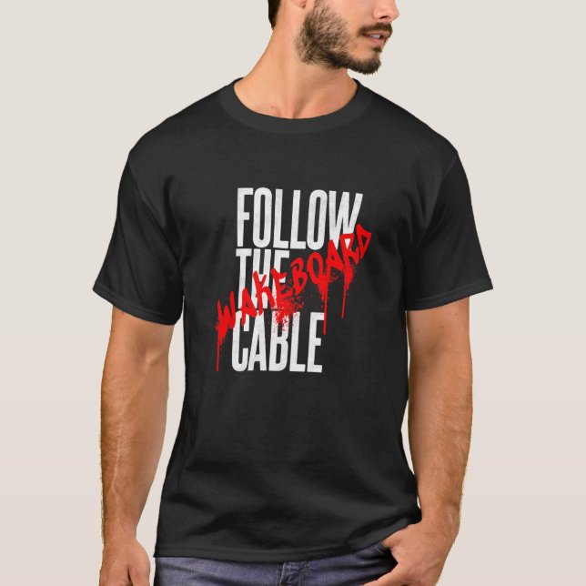 T-shirt Suivre le câble Wakeboard Sports nautiques Wakeska (Devant)