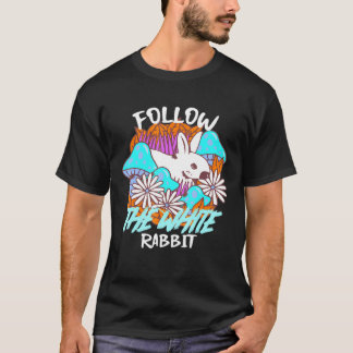 T-shirt Suivre Les Amours Fleurs De Lapins Lapins Lapin Et