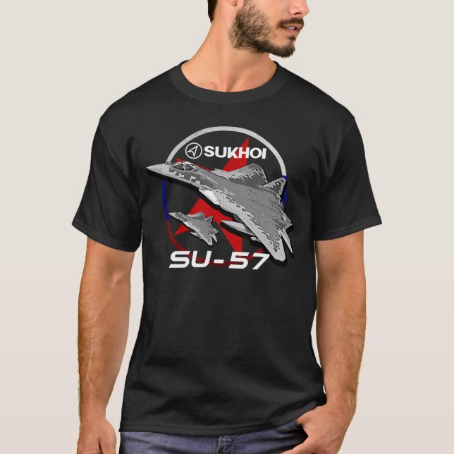T-shirt Sukhoi SU-57 Fighterjet (Devant)