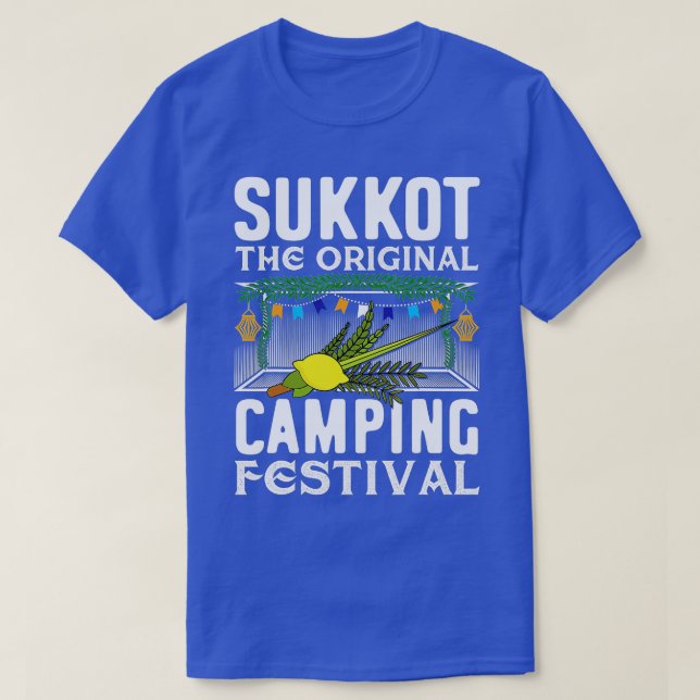 T-shirt Sukkot Le Festival De Camping Original Sukkah Juif (Design devant)