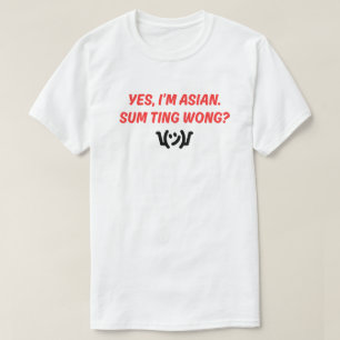 T-shirt "Sum Ting Wong" amusant et captivant