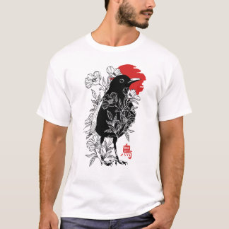 T-shirt Sumi-e japanese sparrow