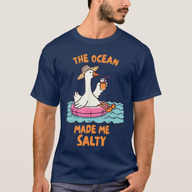T-shirt Summer Beach Vacay Summertime The Ocean Made Me A  (Devant)