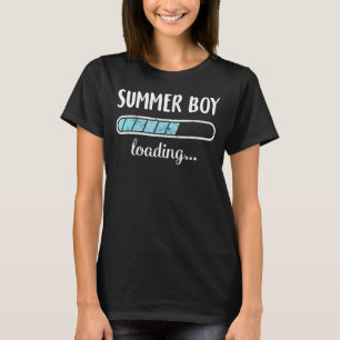 T-shirt Summer Boy Chargement Famille Amis Humour Pos tend