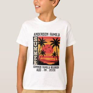 T-shirt Summer Sunset Beach Palm Tree Family Reunio