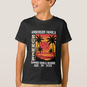 T-shirt Summer Sunset Beach Palm Tree Family Reunio