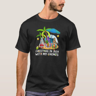 T-shirt Summer Vacation Gnome Christmas In July With My Gn