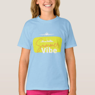T-shirt Summer Vibe jolie couleur bleue design vêtements é