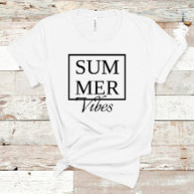 Summer Vibes Cool disant avec texte noir blanc