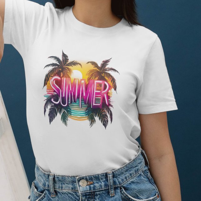 T-shirt Summer Vibes Design pour fans de plage (Créateur téléchargé)