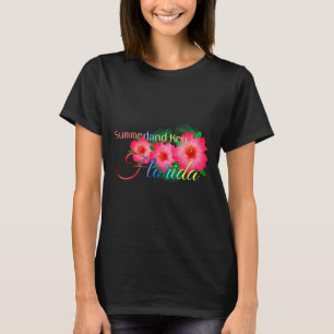 T-shirt Summerland Key Florida Fleurs tropicales Famille V