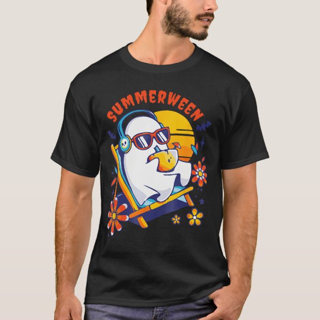 T-shirt Summerween Cute Spooky Summer Vibes Halloween Summ (Devant)
