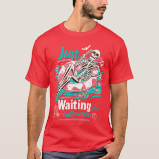 T-shirt Summerween Été Squelette Plage Vibes En attendant