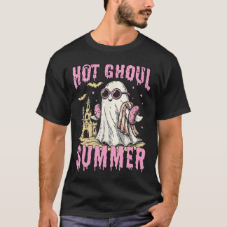 T-shirt Summerween Hot Ghoul Summer Funny Cute Ghost Pool 