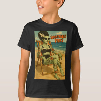 T-shirt Summerween Vibes Retro Beach Style gothique Tee