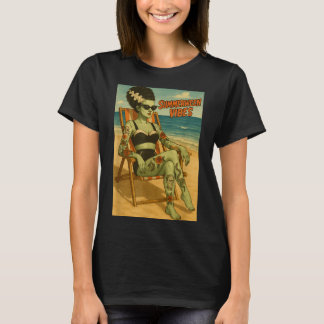 T-shirt Summerween Vibes Retro Beach Style gothique Tee