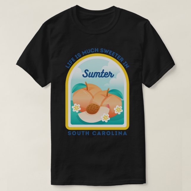 T-shirt Sumter South olina SC Peach Tourist Souvenir (Design devant)