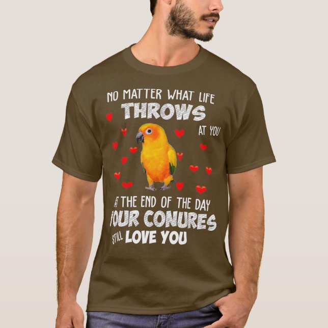 T-shirt Sun Conure Chemise Votre Oiseau Perroquet Conure T (Devant)