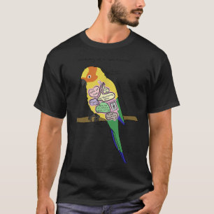 T-shirt Sun Conure Funny Parrot   Anatomy 