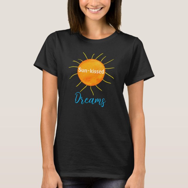 T-shirt Sun Kissed Dreams Red Orange Sunset (Devant)