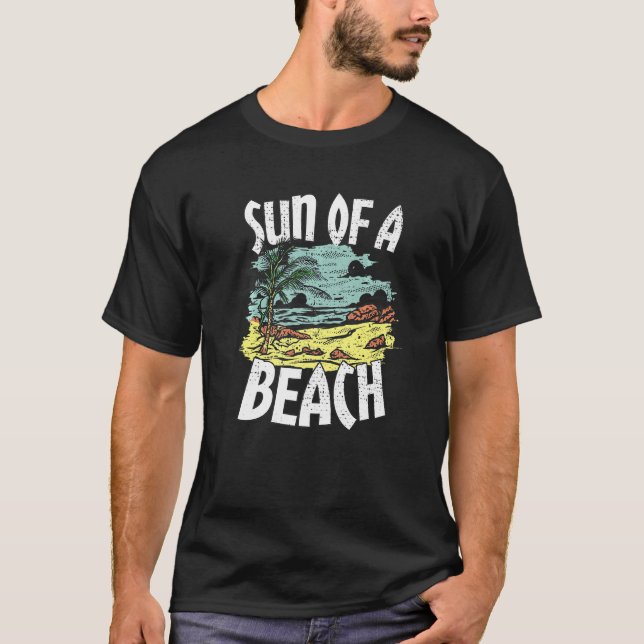 T-shirt Sun Of A Beach! Island Beach Premium (Devant)