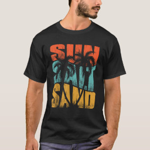 T-shirt Sun Salt Sand Beach Sunset Summer Vacation Christa