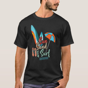 T-shirt Sun Surf Sand Beach Relaxation Vacances Vacances N