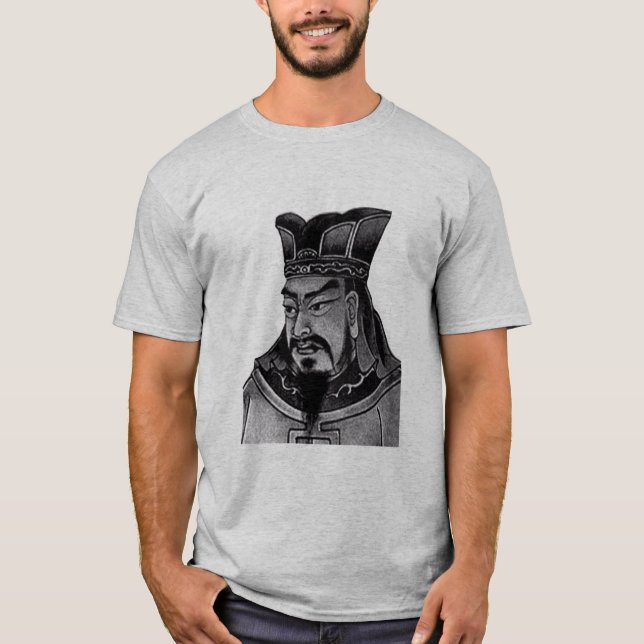 T-shirt Sun Tzu et citation - gris (Devant)