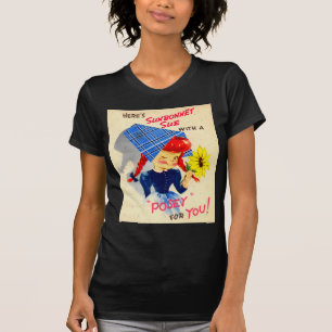 T-shirt Sunbonnet Sue 1940 a un posy pour vous