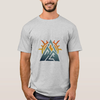 T-shirt Sunburst Mountain Triangle Randonnée Aventure Tee