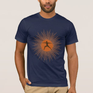 T-shirt Sunburst Warrior Pose Yoga