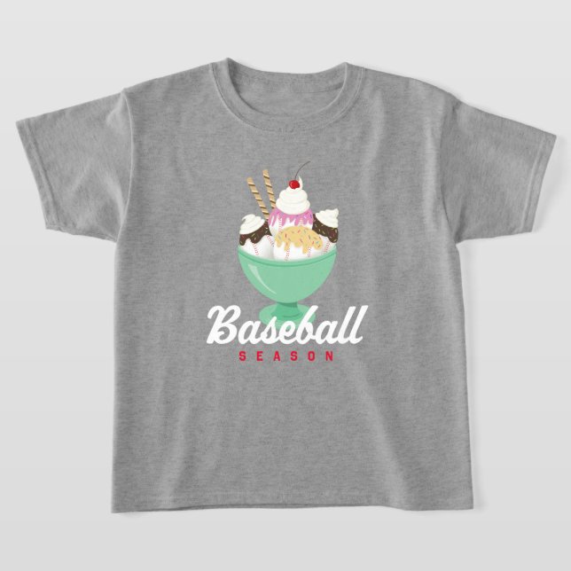 T-shirt Sundae de crème glacée de la saison de bas (Poser)