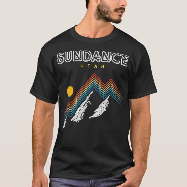 T-shirt Sundance Utah USA randonnée et escalade 1980 (Devant)