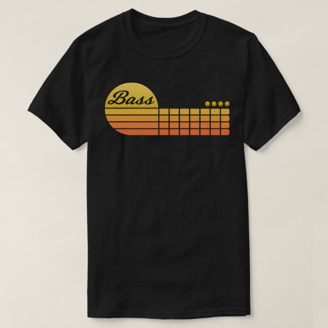 T-shirt Sundown Groove Retro basse Vibes guitare (Design devant)