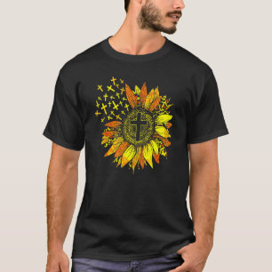 T-shirt Sunflower Christian Decor Empreinte de léopard Cro