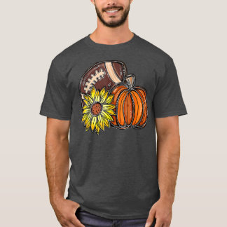 T-shirt Sunflower Citrouille Football Sports Vibes d'autom
