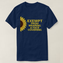 T-shirt Sunflower Exempté de Masque Facial
