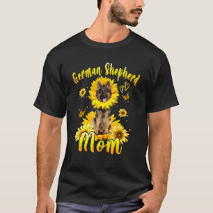 T-shirt Sunflower German Shepherd Maman Chien Fête des mèr