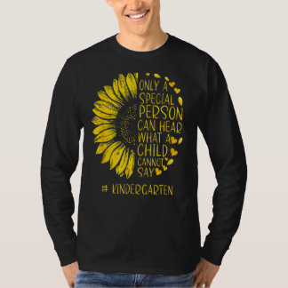 T-shirt Sunflower Kindergarten Professeur Spécial Retour