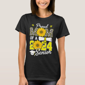 T-shirt Sunflower Leopard  Proud Mom of a Class of 2024 24