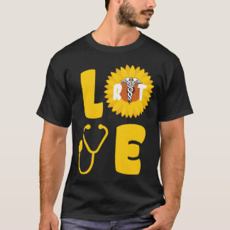 T-shirt Sunflower Love Nurse Proud Reratoryherapist boy