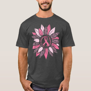 T-shirt Sunflower rose Cancer du sein Sensibilisation Femm